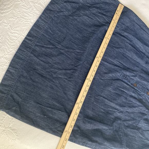 Talbots Denim Chambray denim Shirt Dress Long Sleeve 100% Cotton Plus size 20W - Picture 12 of 14